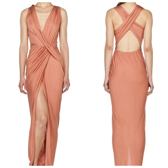 Haute Hippie Dresses & Skirts - HAUTE HIPPIE Crossover Dress in Blush Tan Size XS